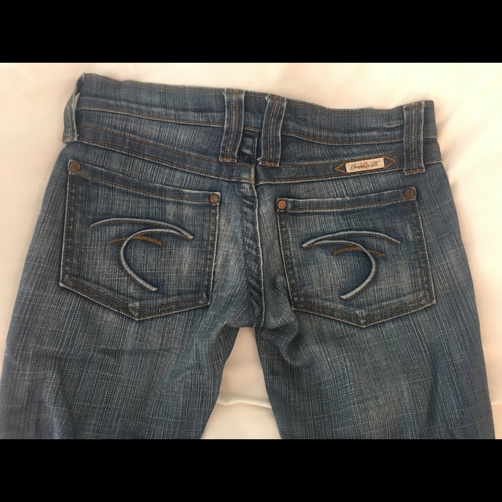 Frankie B Jeans Faded wash style Slight Flare